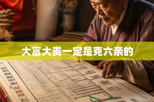 大富大贵一定是克六亲的