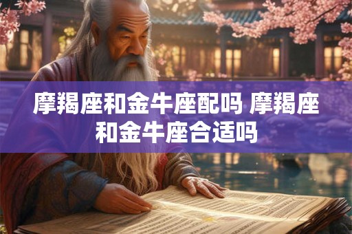 摩羯座和金牛座配吗 摩羯座和金牛座合适吗