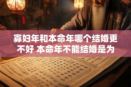 寡妇年和本命年哪个结婚更不好 本命年不能结婚是为啥 寡妇年和本命年哪个结婚更不好 本命年不能结婚是为啥