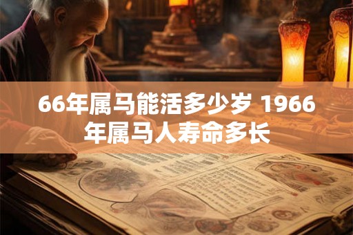 66年属马能活多少岁 1966年属马人寿命多长 66年属马能活多少岁 1966年属马人寿命多长