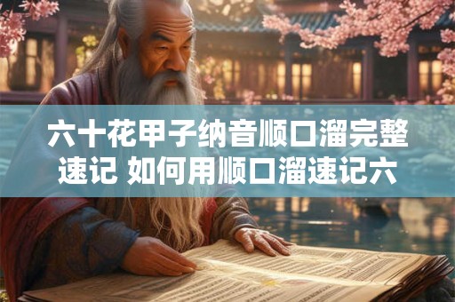 六十花甲子纳音顺口溜完整速记 如何用顺口溜速记六十花甲子纳音