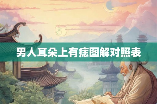 男人耳朵上有痣图解对照表 男人耳朵上有痣图解对照表