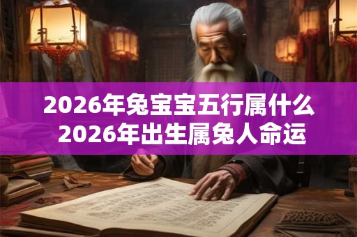 2026年兔宝宝五行属什么 2026年出生属兔人命运