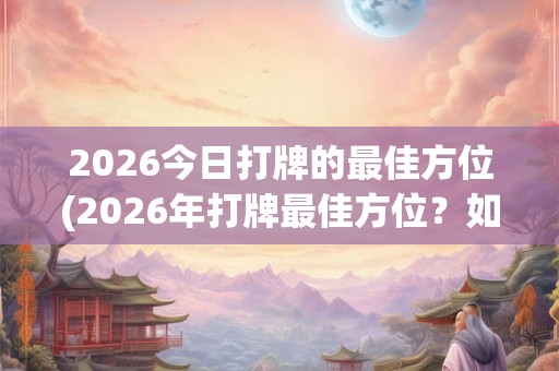 2026今日打牌的最佳方位(2026年打牌最佳方位？如何选择中心位置？)