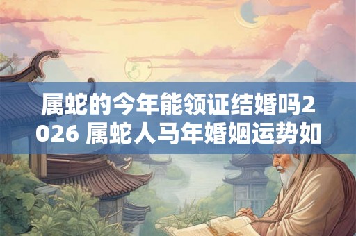属蛇的今年能领证结婚吗2026 属蛇人马年婚姻运势如何