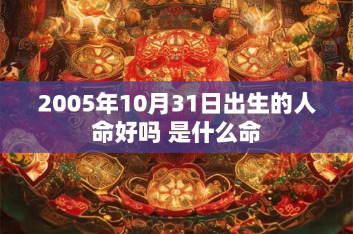 2005年10月31日出生的人命好吗 是什么命