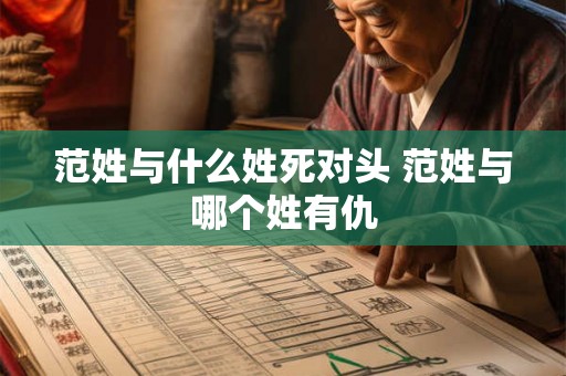范姓与什么姓死对头 范姓与哪个姓有仇