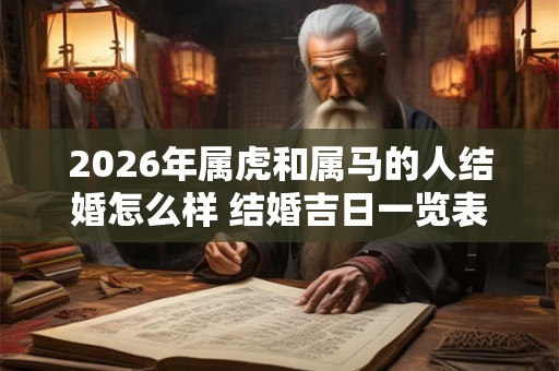 2026年属虎和属马的人结婚怎么样 结婚吉日一览表