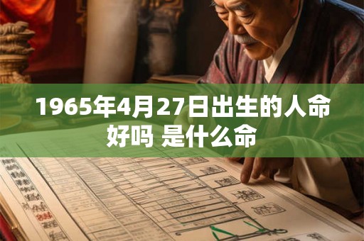 1965年4月27日出生的人命好吗 是什么命