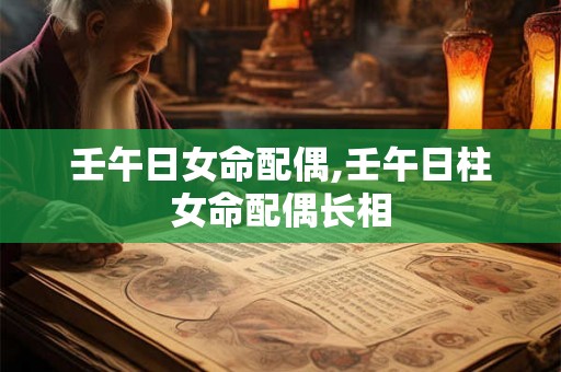 壬午日女命配偶,壬午日柱女命配偶长相