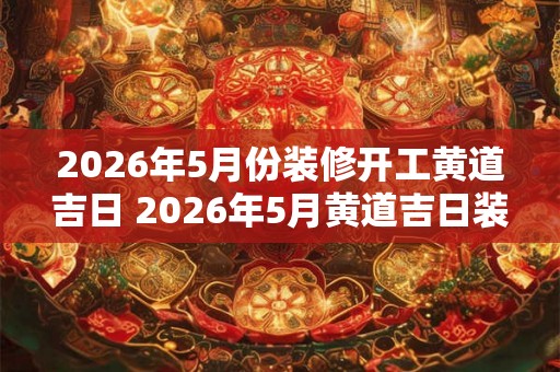2026年5月份装修开工黄道吉日 2026年5月黄道吉日装修开工 2026年5月份装修开工黄道吉日 2026年5月黄道吉日装修开工