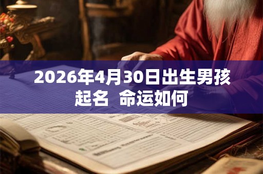 2026年4月30日出生男孩起名  命运如何