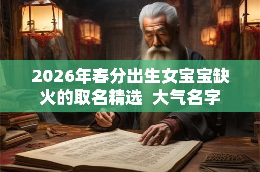 2026年春分出生女宝宝缺火的取名精选  大气名字