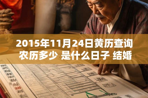 2015年11月24日黄历查询 农历多少 是什么日子 结婚吉时
