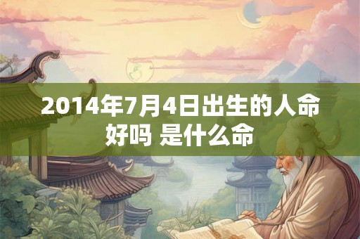 2014年7月4日出生的人命好吗 是什么命