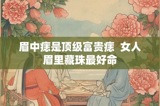 眉中痣是顶级富贵痣  女人眉里藏珠最好命