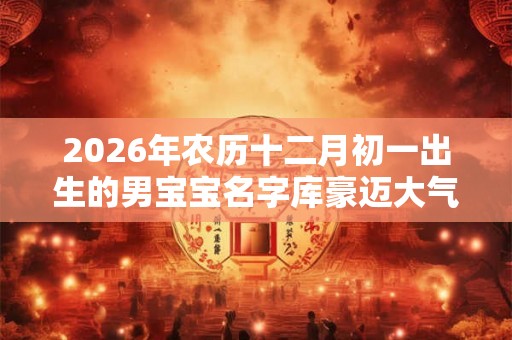 2026年农历十二月初一出生的男宝宝名字库豪迈大气