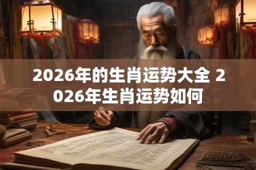 2026年的生肖运势大全 2026年生肖运势如何 2026年的生肖运势大全 2026年生肖运势如何