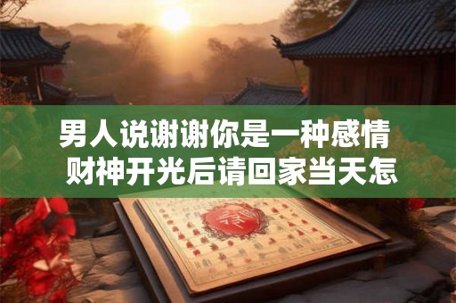 男人说谢谢你是一种感情  财神开光后请回家当天怎么做