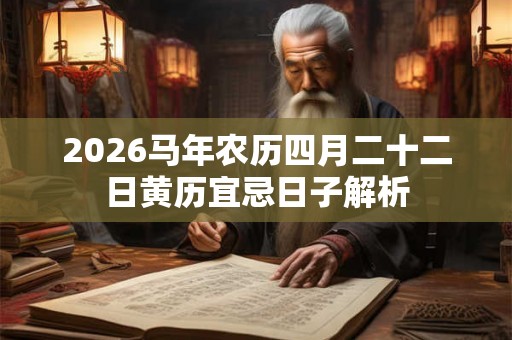 2026马年农历四月二十二日黄历宜忌日子解析
