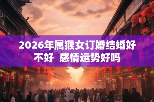 2026年属猴女订婚结婚好不好 感情运势好吗 2026年属猴女订婚结婚好不好 感情运势好吗