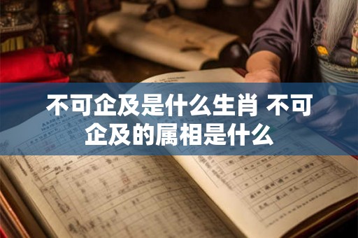 不可企及是什么生肖 不可企及的属相是什么