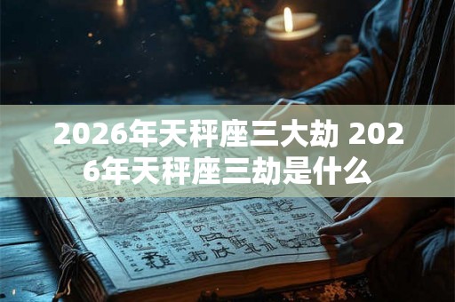 2026年天秤座三大劫 2026年天秤座三劫是什么
