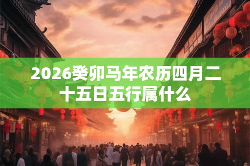 2026癸卯马年农历四月二十五日五行属什么