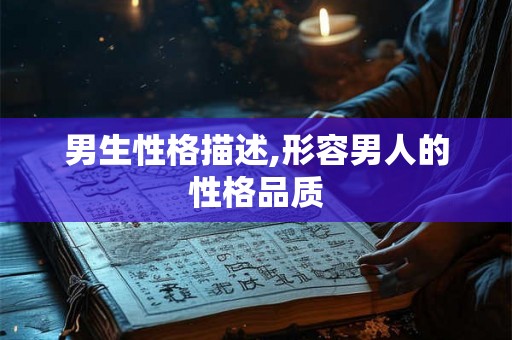 男生性格描述,形容男人的性格品质