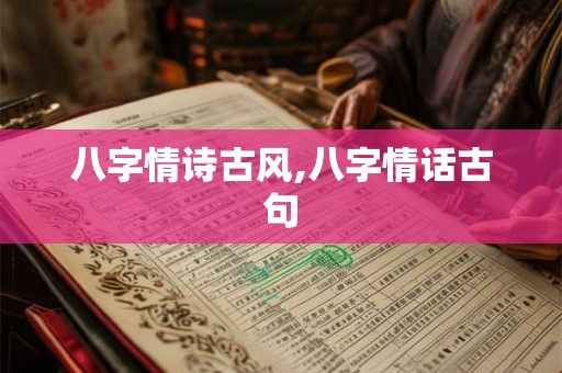 八字情诗古风,八字情话古句