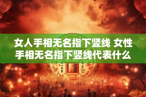 女人手相无名指下竖线 女性手相无名指下竖线代表什么 女人手相无名指下竖线 女性手相无名指下竖线代表什么