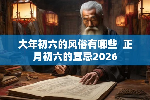 大年初六的风俗有哪些  正月初六的宜忌2026