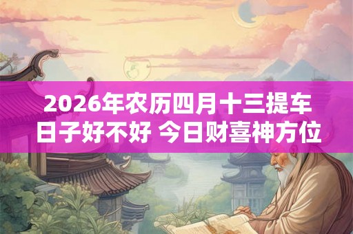 2026年农历四月十三提车日子好不好 今日财喜神方位