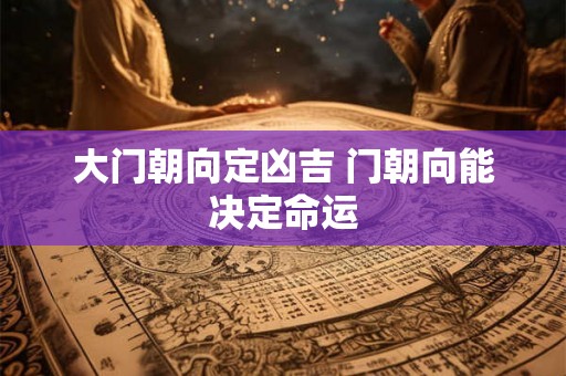 大门朝向定凶吉 门朝向能决定命运