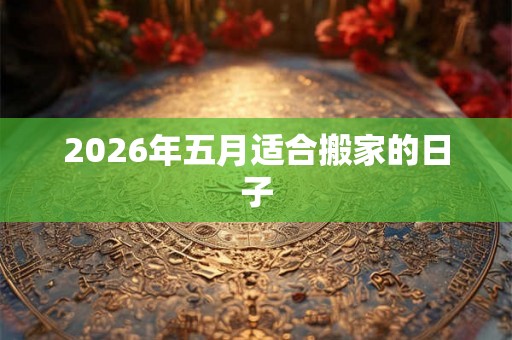 2026年五月适合搬家的日子 2026年五月适合搬家的日子