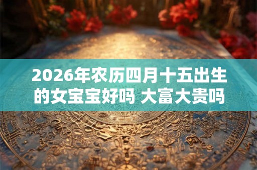 2026年农历四月十五出生的女宝宝好吗 大富大贵吗