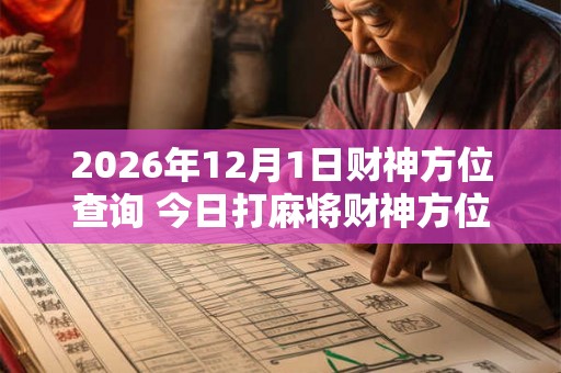 2026年12月1日财神方位查询 今日打麻将财神方位一览表