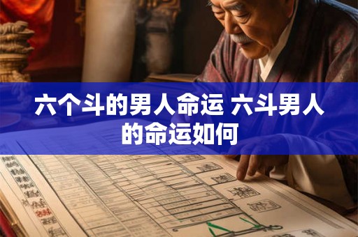 六个斗的男人命运 六斗男人的命运如何