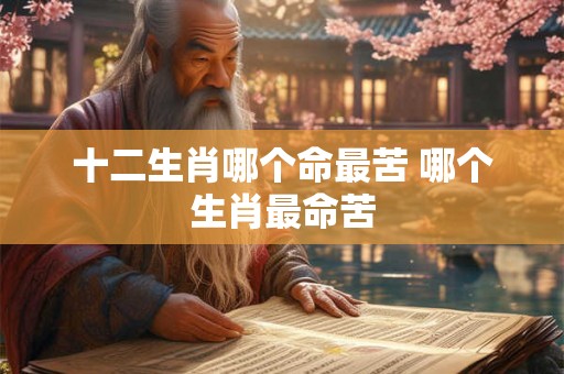 十二生肖哪个命最苦 哪个生肖最命苦