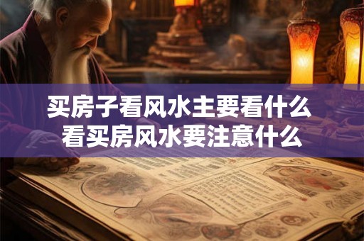 买房子看风水主要看什么 看买房风水要注意什么