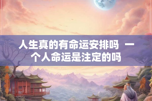 人生真的有命运安排吗  一个人命运是注定的吗