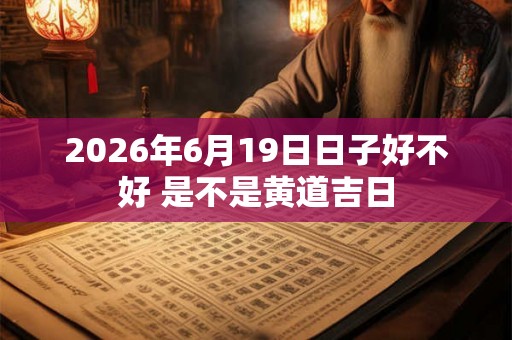 2026年6月19日日子好不好 是不是黄道吉日 2026年6月19日日子好不好 是不是黄道吉日