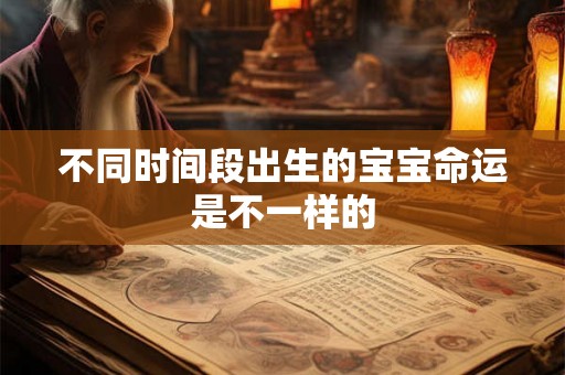不同时间段出生的宝宝命运是不一样的