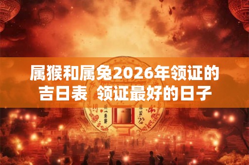 属猴和属兔2026年领证的吉日表  领证最好的日子