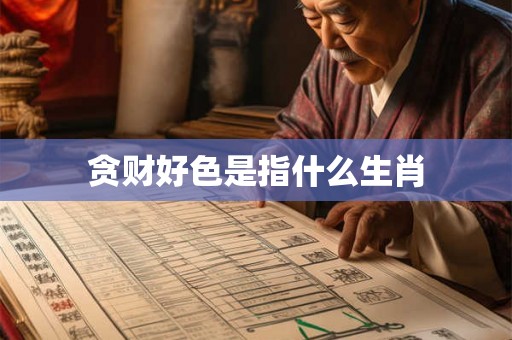 贪财好色是指什么生肖