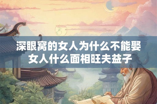 深眼窝的女人为什么不能娶 女人什么面相旺夫益子
