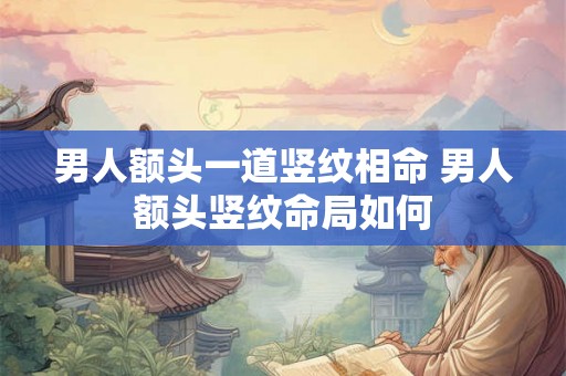 男人额头一道竖纹相命 男人额头竖纹命局如何