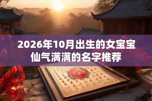 2026年10月出生的女宝宝仙气满满的名字推荐
