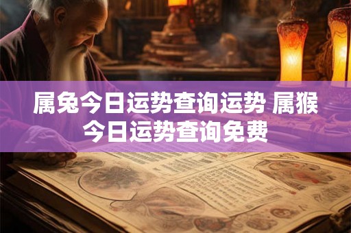属兔今日运势查询运势 属猴今日运势查询免费