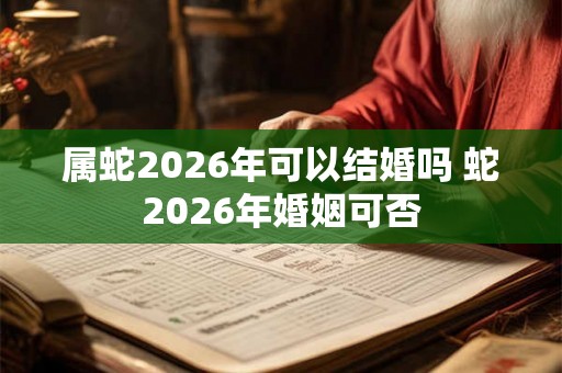 属蛇2026年可以结婚吗 蛇2026年婚姻可否